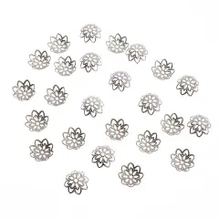 John Bead Stainless Steel Silver Bead Cap