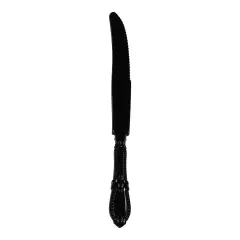 Black Baroque Disposable Plastic Dinner Knives (480 Knives)