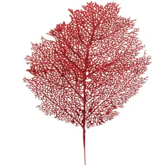 25-Inch Red Glitter Mesh Leaf, 12 Pieces Christmas Accent, Perfect for Trees, Wreaths, Garland Displays