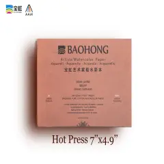 BAOHONG Artists&lsquo; Watercolor Paper 100% Cotton, 140lb/300gsm, Watercolor Block, 20 sheets, Hot Press