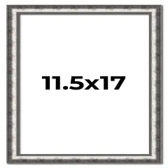 Slim Profile Silver Picture Frame - UV Acrylic, Foam Board Backing, Hanging Hardware