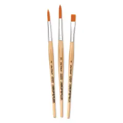 Da Vinci Junior Synthetic Brushes - Short Handle, Assorted, Set of 3