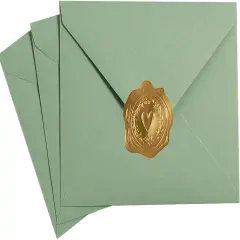 50 Pieces Sage-Green A6 Envelopes Greeting Card Envelopes 6 1/2 x 4 3/4 Inches for 4 x 6 Wedding Invitation Cards, Greeting Cards, Birthday Party Invitations