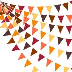 32Ft Fall Banner Decorations Triangle Flag Fabric