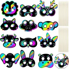 60 Pcs Themed Scratch Paper