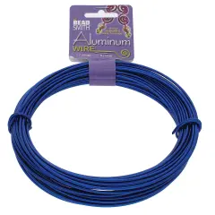 The Beadsmith 12-Gauge Anodized Aluminum Wire for Jewelry Making, Metal Wire for Wrapping Blue