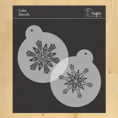 Large Crystal Snowflakes Cake Stencil #2 | C743 by Designer Stencils | Cake Decorating Tools |