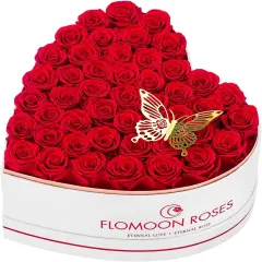47-Piece Forever Flowers in Heart Shape Box