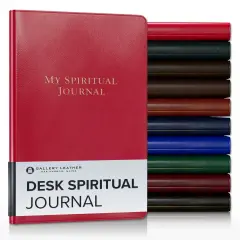 Gallery Leather Desk Spiritual Journal - 8"x5.5" Camden Red