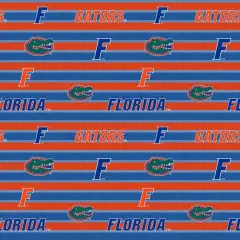 Licensed NCAA University of Florida Polo Stripe FL-1133 Cotton Fabric by the Yard