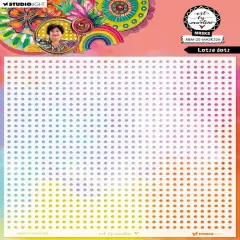 Art By Marlene Floral Frame 8"X8" Stencil-Nr.326 Lotsa Dots