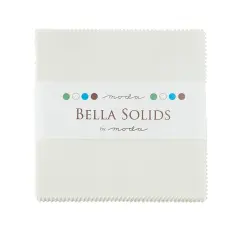 Bella Solids 5" Square Pack (Charm Pack) in Porcelain by Moda for Moda (9900PP 182)