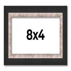 Panoramic Simple Silver Picture Frame - UV Acrylic, Foam Board Backing, Hanging Hardware