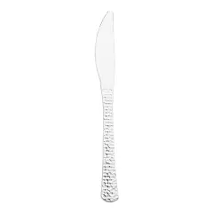 Shiny Metallic Silver Hammered Plastic Knives (1000 Knives)
