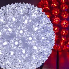 Perfect Holiday Clear Starlight Sphere 50 LED Christmas Lights White