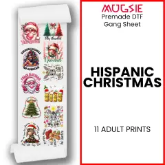 Hispanic Christmas - DTF Transfer 22x60 Direct-to-Film Gang Sheets Iron On Transfers - 11 Adult Prints