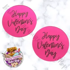 Valentine's Acrylic Toppers Hot Pink