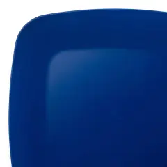 Blue Flat Rounded Square Disposable Plastic Buffet Plates - 8.25" (120 Plates)