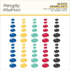 Say Cheese Tinseltown Enamel Dots-Glossy