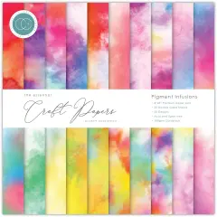 Craft Consortium Double-Sided Paper Pad 8"X8"-Pigment Infusions