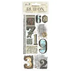 Stamperia Rub-On 4"X8.5"-Fortune Numbers