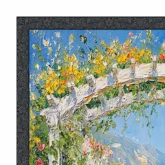 Slim Black Ash Floral Picture Frame 24x30 frame