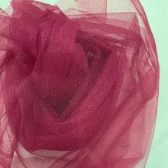 1 Yard 2-Way Stretch Nylon Net Mesh Fabric, 60" Width Lightweight Sheer Mesh for Gowns, Dancewear & Costumes Burgundy