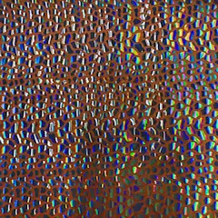 1 Yard Nylon Spandex Fabric with Cobra Hologram Glued Sequin 58/60 Inch Width Neon Orange Silver