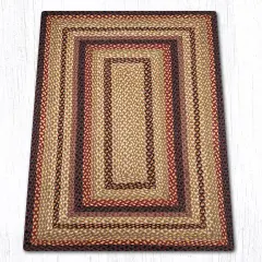 Earth Rugs RC-371 Cherry / Chocolate / Cream Rectangle Braided Rug 2 X 6 Feet