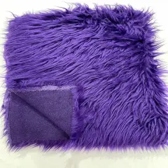 1 Yard Shaggy Faux Fox Fur Soft Vegan Fabric for Crafts, Costumes & Home Decor Projects Purple