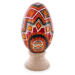 Zig Zags Goose Real Blown Out Ukrainian Easter Egg