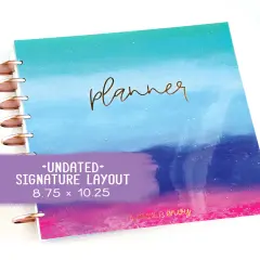 Undated Planner - Signature Layout, Disc Bound - "Cool Hues" (#608)