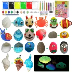 Kids Seashell Painting Kit Glow in Dark