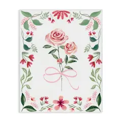 Stupell Industries Delicate Roses Floral Border Canvas Design by Kristen Brockmon