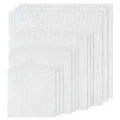 12 PCS Aida Cloth 14 Count, 4 Sizes White Cross Stitch Fabric for Craft Embroidery, Classic Reserve Aida Cloth for Embroidery Beginner, Needlework, Cross Stitch (5.9 to 11.8inch)
