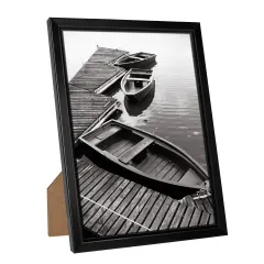 Giverny 8x10 Picture Frames, Black Photo Frames for Wall or Tabletop Display, Simple Design Glossy Finish Frame Perfect for Home Decoration, Office, Hotel and Various Ceremonies Praties