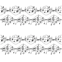 Music Notes Edible Image cake border 2 Strips per sheet 3.5x10.5 inchs