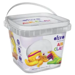 OKTO Sensory Art Air Clay Bucket - White