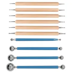 10Pcs Dotting Tools Ball Styluses for Rock Painting, Pottery Clay Modeling Embossing Art Mandala