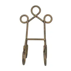 Deco 79 Metal Display Easel Scroll Tabletop Easel, Display Stand 5" x 8" x 9", Brown