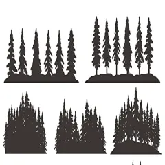Forest Trees Border Cake Side Strips