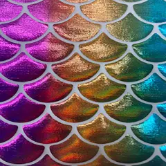 1 Yard Shell Illusion Foil Polyester Spandex Fabric 58/60 Inch Width White rainbow