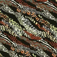 Jungle Slivers Printed Spandex Fabric Multicolor