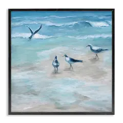 Stupell Industries Coastal Seagulls on Beach Framed Giclee By Marilyn Dunlap