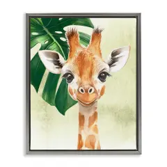 Stupell Industries Jungle Friends Baby Giraffe Floating Frame By Christine Simpson Art