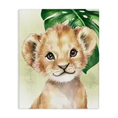 Stupell Industries Jungle Friends Baby Lion Canvas By Christine Simpson Art