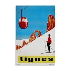 Stupell Industries Vintage Tignes Skiing Canvas By Vintage Lavoie