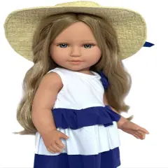 Ivana&trade; &ndash; 18 Inch Kennedy and Friends&reg; Doll in Nautical Summer Dress with Sun Hat and Sandals