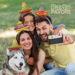 4E's Novelty 9 Pack Sombrero Headband Party Bulk &ndash; Cinco De Mayo Party Favors Supplies, Birthday & Taco Tuesday Accessories