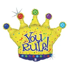Betallic&reg; 36 Inch You Rule! Crown Balloon